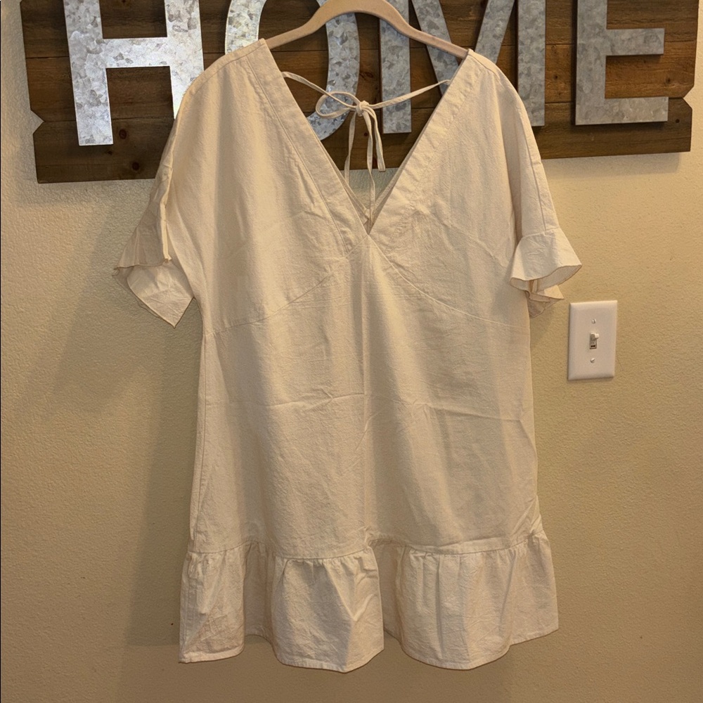 SHEIN Off-White Summer Vacation Dress